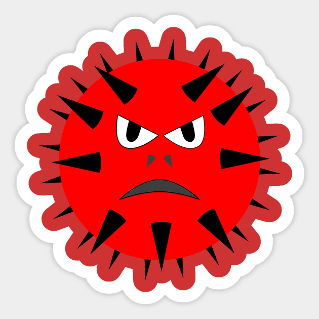 red scary monster face Sticker by Leap Arts